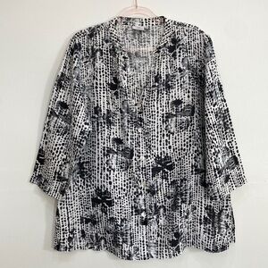 Hot Cotton Line Top Button Down Women's Large